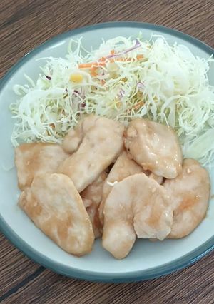 鶏むね肉のしょうが焼き風-レシピのメイン写真