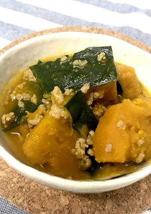 【簡単】かぼちゃと豚挽肉のあんかけ-レシピのメイン写真
