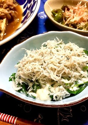 モロヘイヤの白和え風★しらす乗せ-レシピのメイン写真