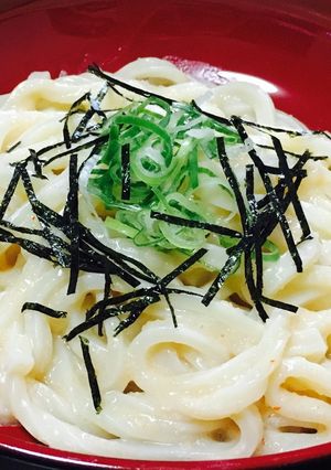 簡単！混ぜるだけ！明太子クリームうどん-レシピのメイン写真