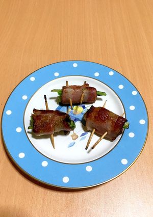 お弁当に!アスパラ菜ベーコン巻き-レシピのメイン写真