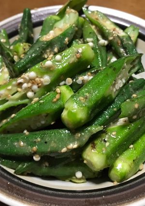 俺流！やみつき…オクラの胡麻塩だれ和え-レシピのメイン写真