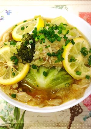 健康飯★豆腐と鶏胸ロールキャベツ檸檬霙煮-レシピのメイン写真