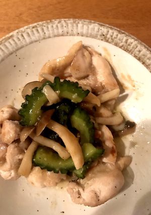 【男の料理】鶏肉とゴーヤとしめじ炒め！-レシピのメイン写真