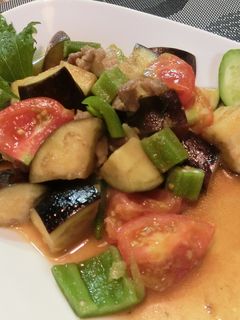 茄子とミニトマトの酢醤油炒め-レシピのメイン写真