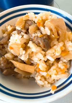 今が旬！タケノコ入りかしわご飯-レシピのメイン写真