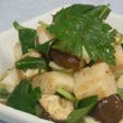 帆立と山芋と椎茸の柚子わさび醤油和え