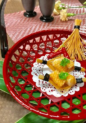 イカの素麺かご盛り-レシピのメイン写真