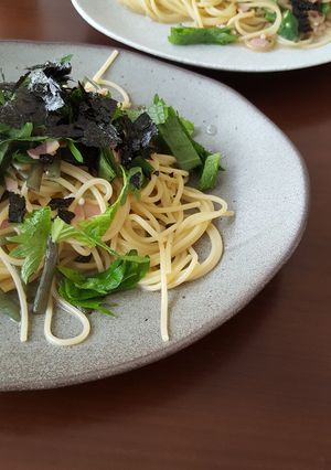 山菜とベーコンの和風パスタ-レシピのメイン写真