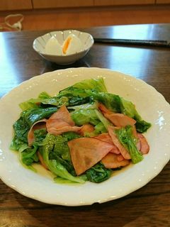 超簡単!レタスとハムのシャキシャキ炒め-レシピのメイン写真