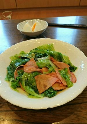 超簡単！レタスとハムのシャキシャキ炒め-レシピのメイン写真