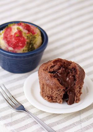 ラズベリーとココアの蒸しケーキ-レシピのメイン写真
