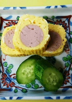 外れてしまわないソーセージ入り卵焼き-レシピのメイン写真
