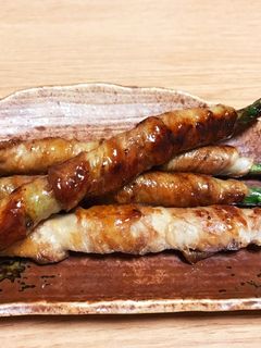 簡単副菜 アスパラ豚肉巻き-レシピのメイン写真