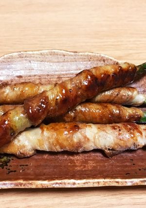 簡単副菜 アスパラ豚肉巻き-レシピのメイン写真