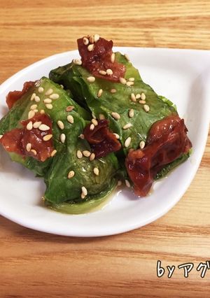 簡単さっぱり♪リーフレタスの梅ポン漬け-レシピのメイン写真