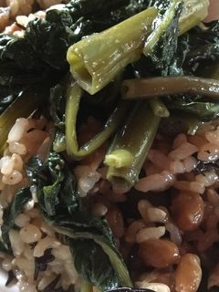 ニンニク風味!納豆と空芯菜のまぜご飯-レシピのメイン写真