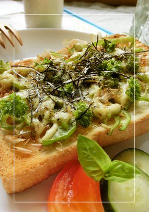 ピーマン×おかかのspicyトースト-レシピのメイン写真