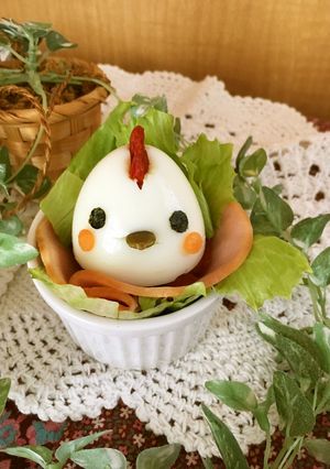 ゆで卵で★ニワトリさんサラダ-レシピのメイン写真