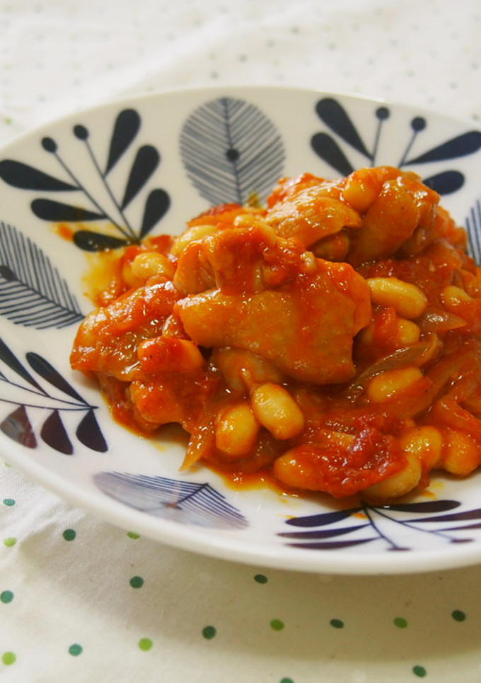 もも肉と大豆のトマト煮込み♪簡単で濃厚♪-レシピのメイン写真
