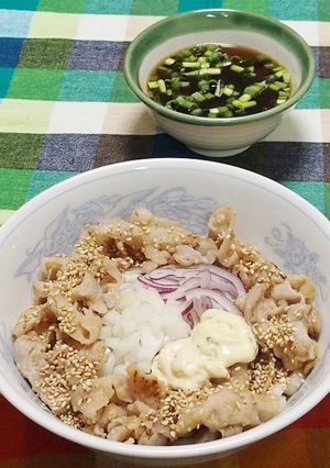 旨辛塩豚つけうどん-レシピのメイン写真