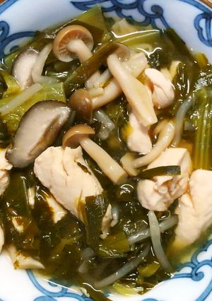 簡単 朝食♪小松菜もやしと鶏ささみの煮物-レシピのメイン写真