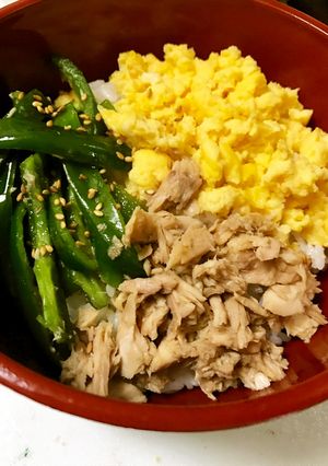 レンジで簡単♡三色丼-レシピのメイン写真