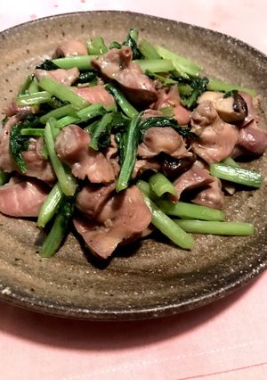簡単!☆砂肝と小松菜の中華炒め-レシピのメイン写真