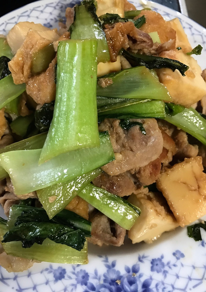 豚肉と青梗菜に厚揚げの照り焼き風-レシピのメイン写真