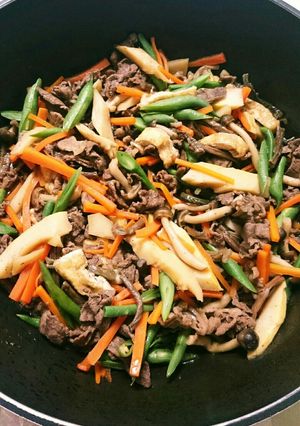 牛肉とぜんまいと筍の炒め煮☆作りおきにも-レシピのメイン写真