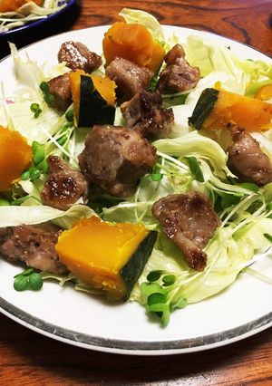 牛肉カルビde♡焼き肉サラダ-レシピのメイン写真