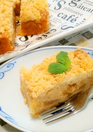 Wりんごのさくさくクランブルケーキ!-レシピのメイン写真