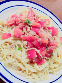 さっぱり!トマトとツナの冷製パスタ-レシピのメイン写真