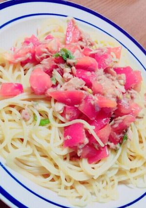 さっぱり！トマトとツナの冷製パスタ-レシピのメイン写真