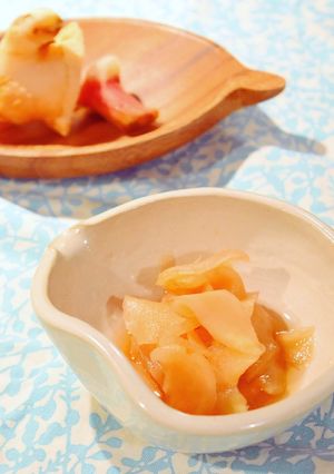 レンチン1分で簡単！新生姜の甘酢漬け-レシピのメイン写真