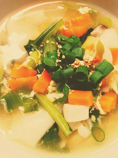 ☆野菜たっぷり☆ワンタンと押し麦のスープ-レシピのメイン写真