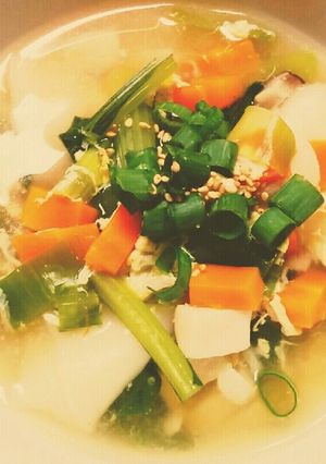 ☆野菜たっぷり☆ワンタンと押し麦のスープ-レシピのメイン写真