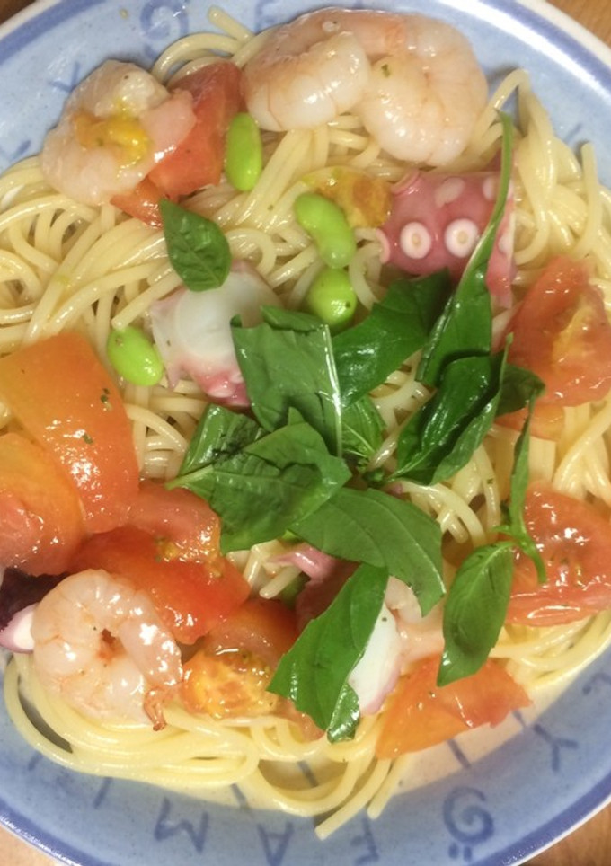 魚介とトマトの冷たいパスタ-レシピのメイン写真
