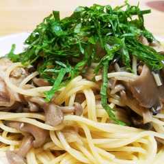 รูปของ キノコ醤油煮の簡単和風パスタ♪