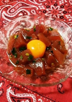 簡単❗ユッケ風♪漬けマグロ✨-レシピのメイン写真