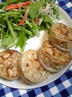 レンコンはさみ焼き-レシピのメイン写真