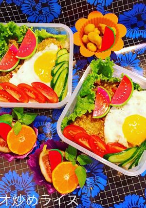 時短簡単!ガパオ炒めライス★夏弁当-レシピのメイン写真
