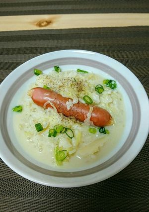 千切りキャベツのずぼら豆乳リゾット-レシピのメイン写真