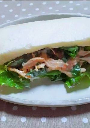 鶏ササミと大葉の梅和えサンド-レシピのメイン写真