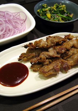 簡単！豚バラ肉のごまにんにく串焼き-レシピのメイン写真