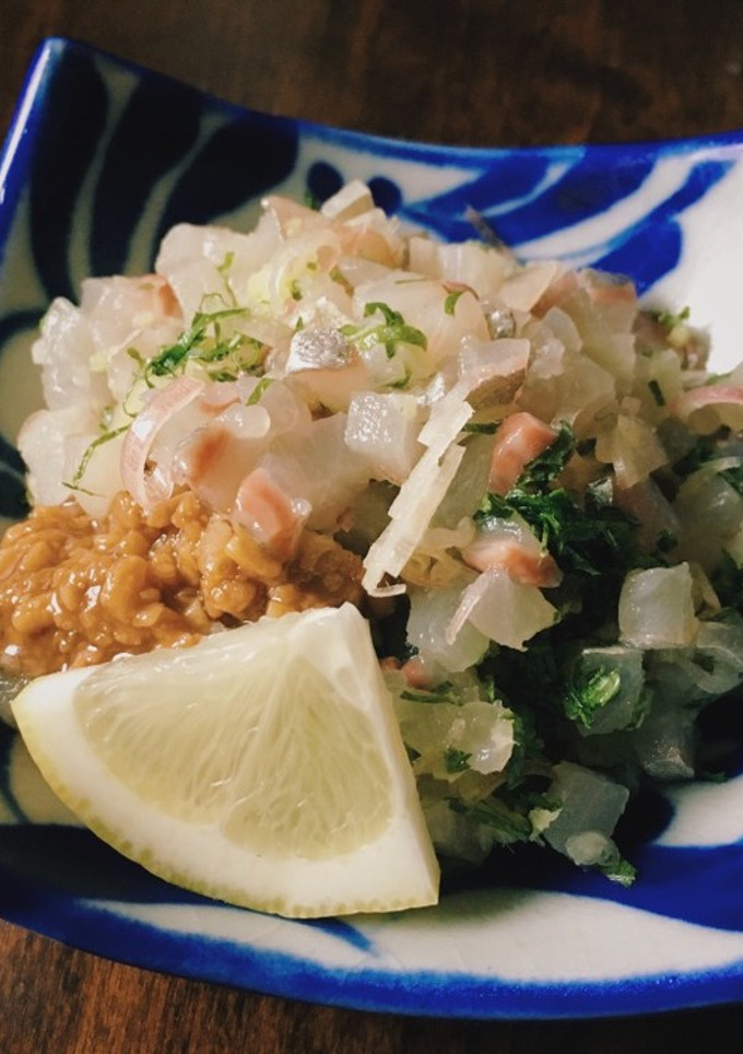 薬味をたっぷり使って◆鯵（あじ）のたたき-レシピのメイン写真