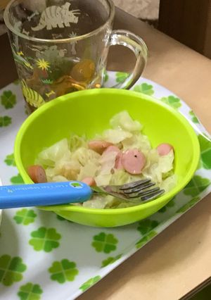 【油なし】キャベツとウィンナーのソテー-レシピのメイン写真