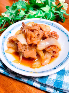 豚肉と玉ねぎのすき焼き風炒め♡-レシピのメイン写真