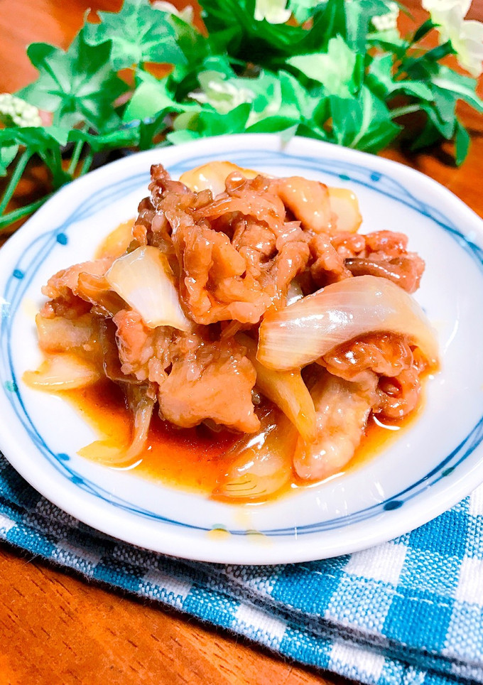 豚肉と玉ねぎのすき焼き風炒め♡-レシピのメイン写真