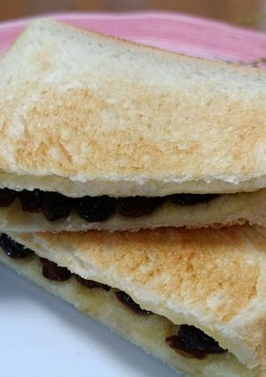 アレンジ色々レーズンバタートーストサンド-レシピのメイン写真